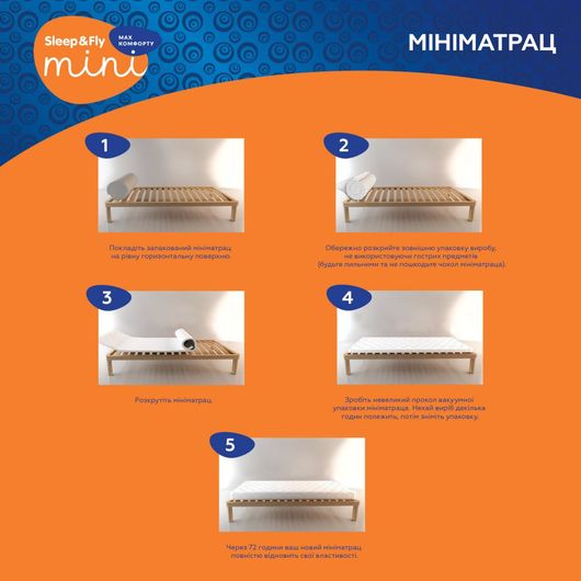 Мини-матрас топпер FLEX MINI / ФЛЕКС МИНИ, Высота: 6см, Длина: 190см, Ширина: 70см, изображение 7