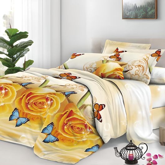 Комплект постельного белья Мирабелла Нежная Роза, Колір комплекту: Ніжна Троянда, Розмір: 1,5 спальний, Розмір наволочки: 50*70