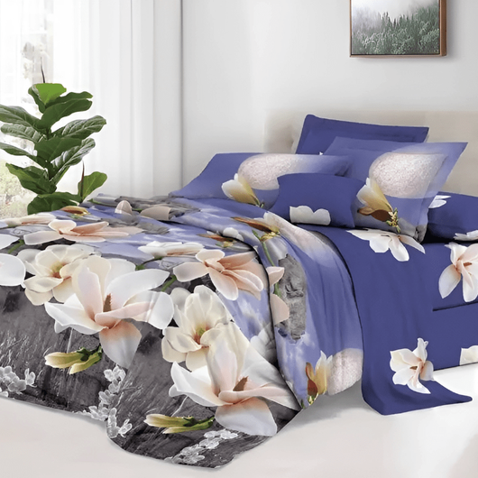 Комплект постельного белья Мирабелла Розовый лотос, Колір комплекту: Лотос рожевий, Розмір: 2 спальний, Розмір наволочки: 70*70