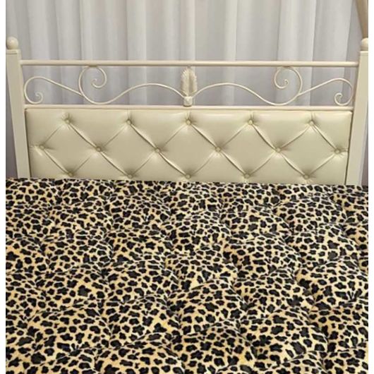 Матрац-перина Дрім Лайт, леопард  (синтепон та бавовна), Колір: Леопард (синтепон+бавовна), Висота матраца: 5 см, Довжина: 200см, Ширина: 90см