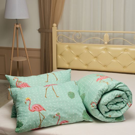 Комплект для сна Сладкие Мечты Фламинго, Цвет комплекта: Фламинго , Размер: 1,5 спальный, Размер наволочки: 50*70, изображение 3