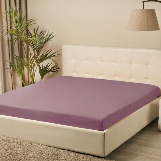 Простыни на резинке Мелодия, серо-сиреневая, Цвет: Серо-сиреневый , Длина: 200см, Ширина: 120см, изображение 7