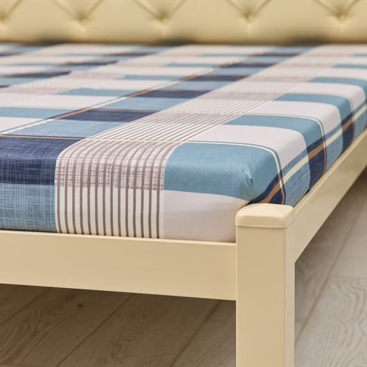 Простыни на резинке Мелодия, клетка, Цвет: Клетка , Длина: 200см, Ширина: 140см, изображение 3