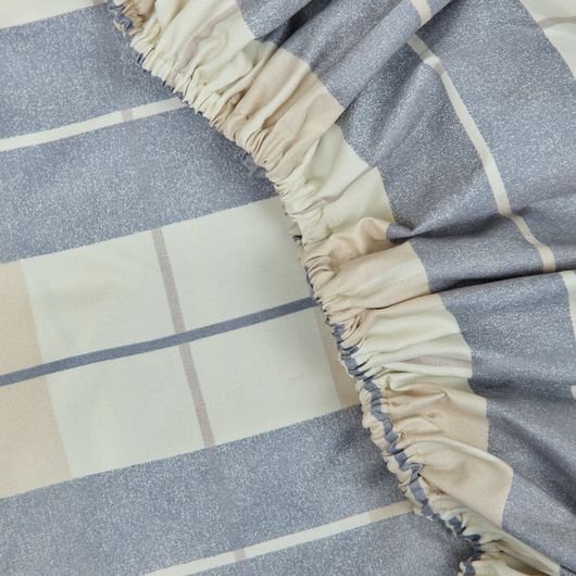 Простыни на резинке Мелодия, клетка, Цвет: Клетка , Длина: 200см, Ширина: 120см, изображение 9