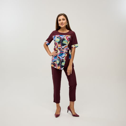 Костюм Ребекка, бордовий, Колір: Бордовий, Розмір: 60, изображение 2