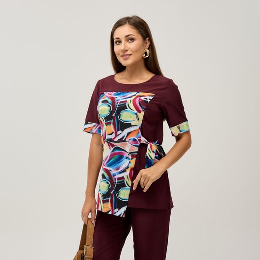 Костюм Ребекка, бордовий, Колір: Бордовий, Розмір: 60, изображение 3