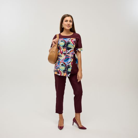 Костюм Ребекка, бордовий, Колір: Бордовий, Розмір: 60